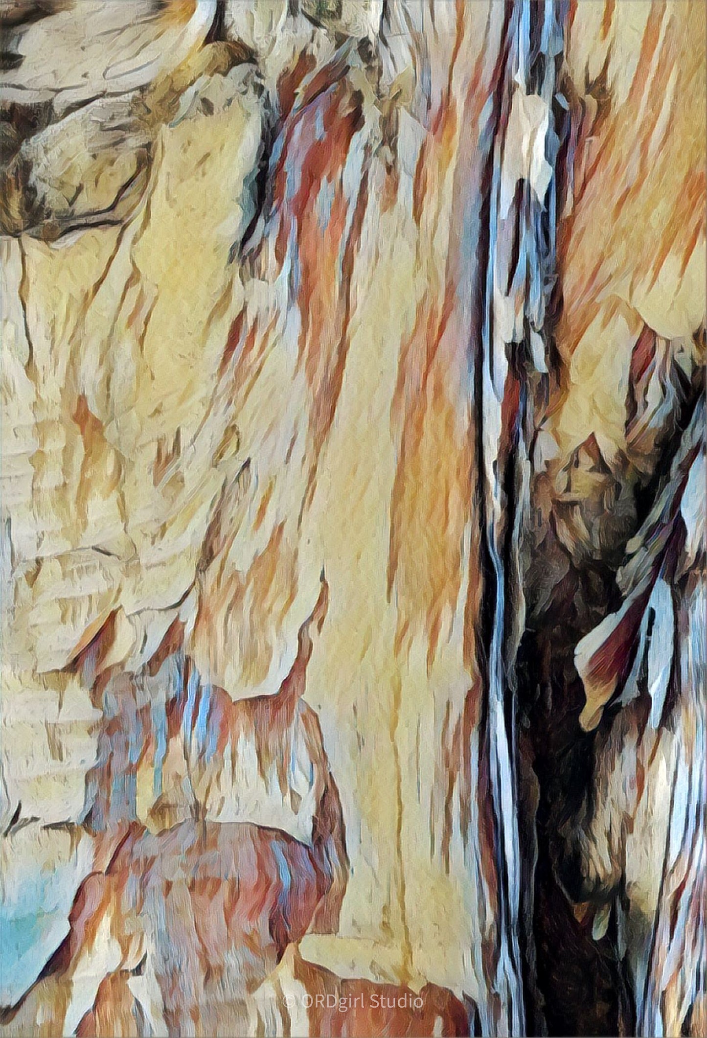 Natural Abstract in Blue - Throw Pillow