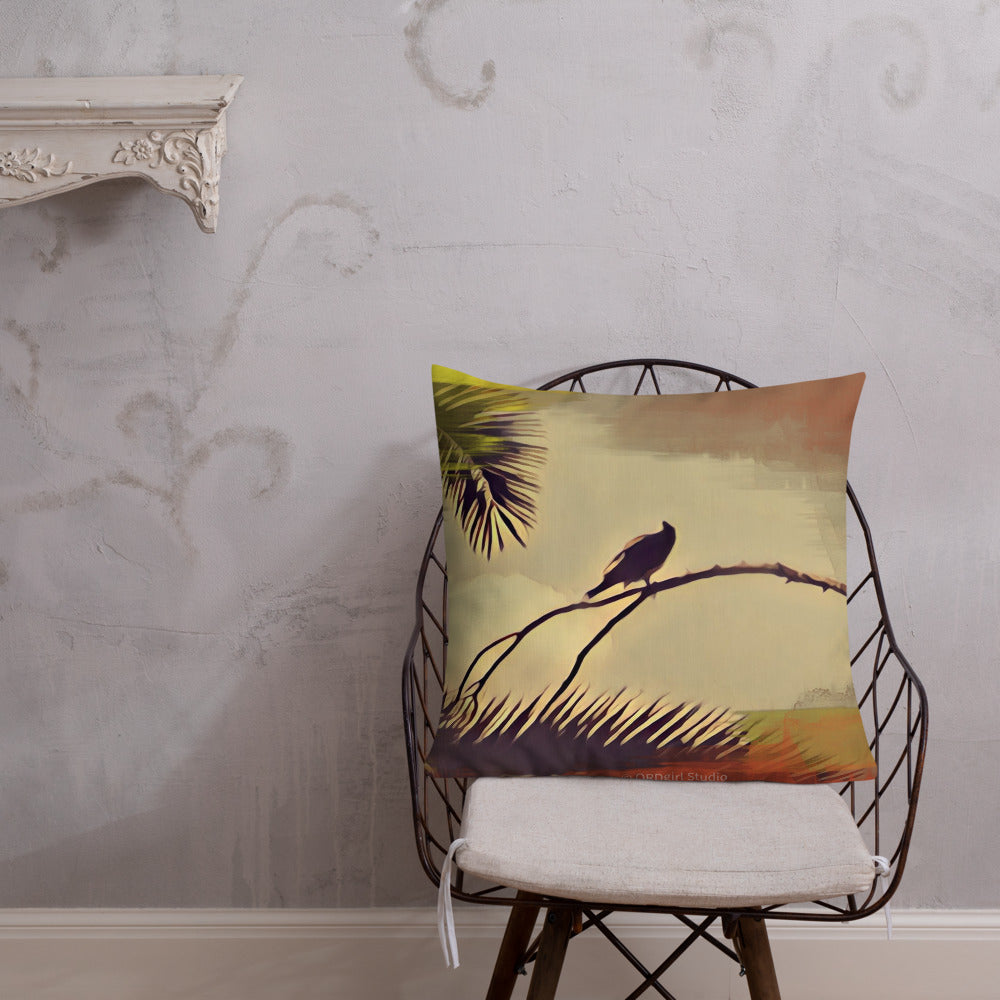 Lone Osprey Throw Pillow-Amber