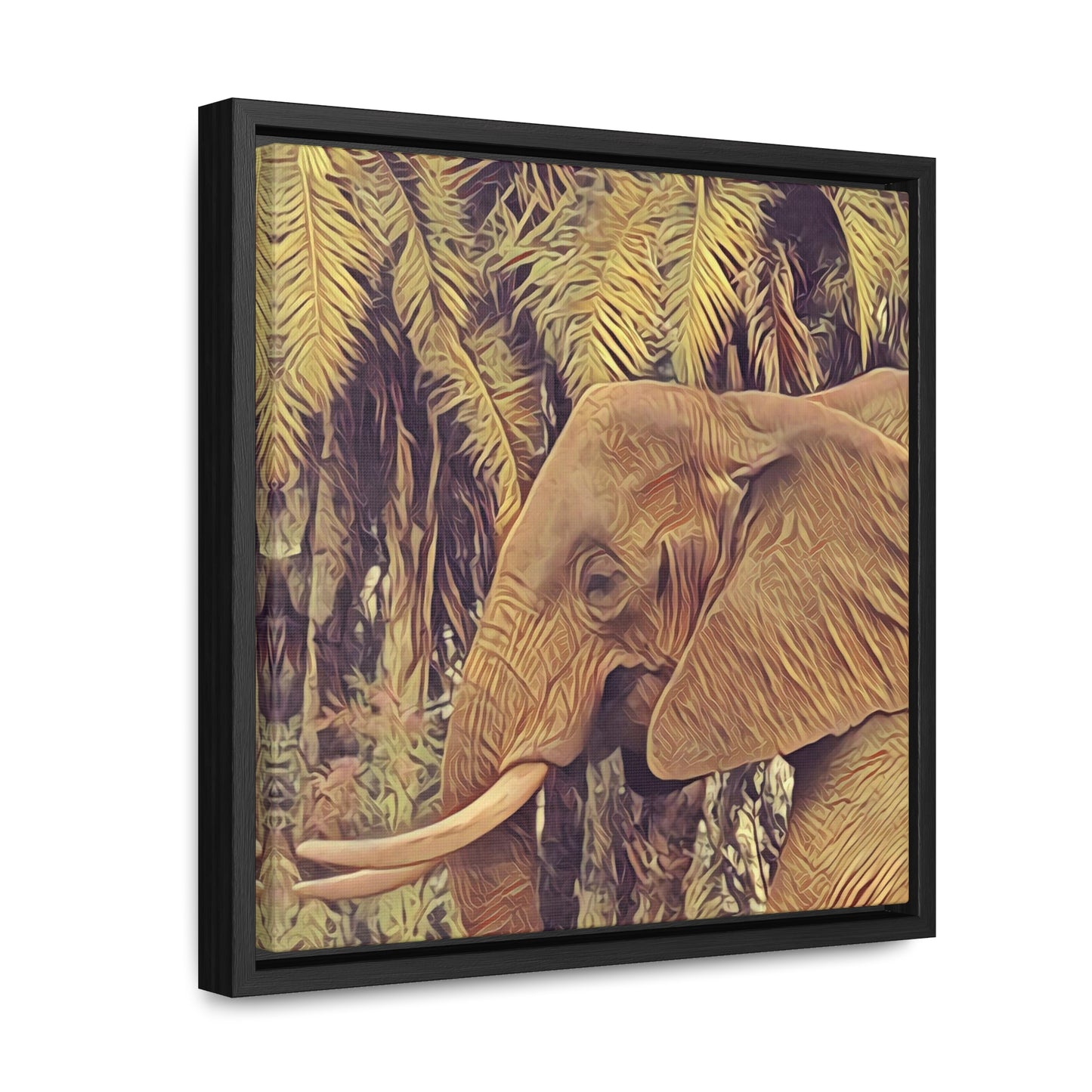 Proud Mama Elephant (Square Frame Canvas Wrap)