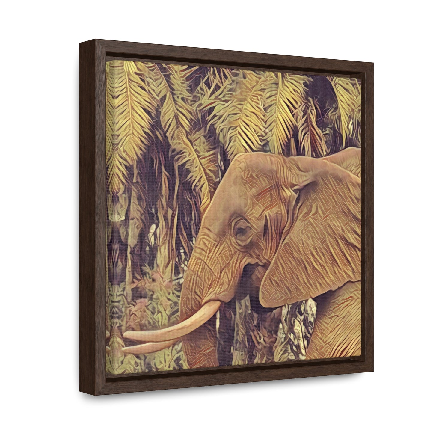 Proud Mama Elephant (Square Frame Canvas Wrap)