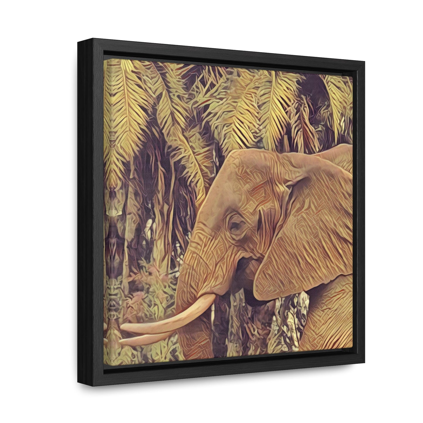 Proud Mama Elephant (Square Frame Canvas Wrap)