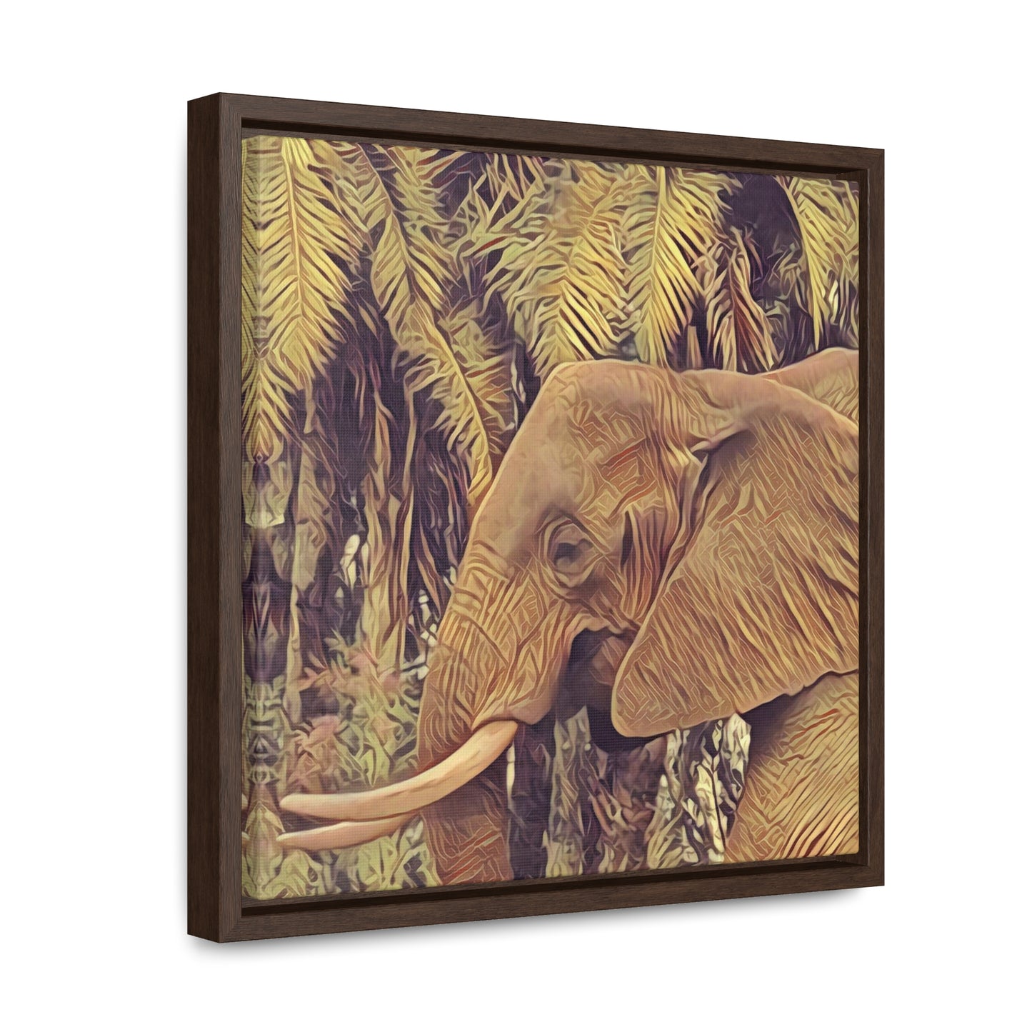 Proud Mama Elephant (Square Frame Canvas Wrap)