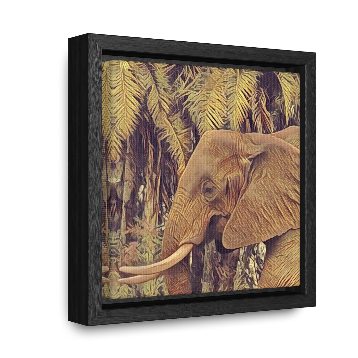 Proud Mama Elephant (Square Frame Canvas Wrap)