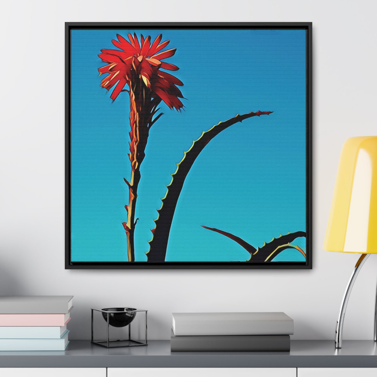 Happy to Be Here (Square Frame Canvas Wrap)