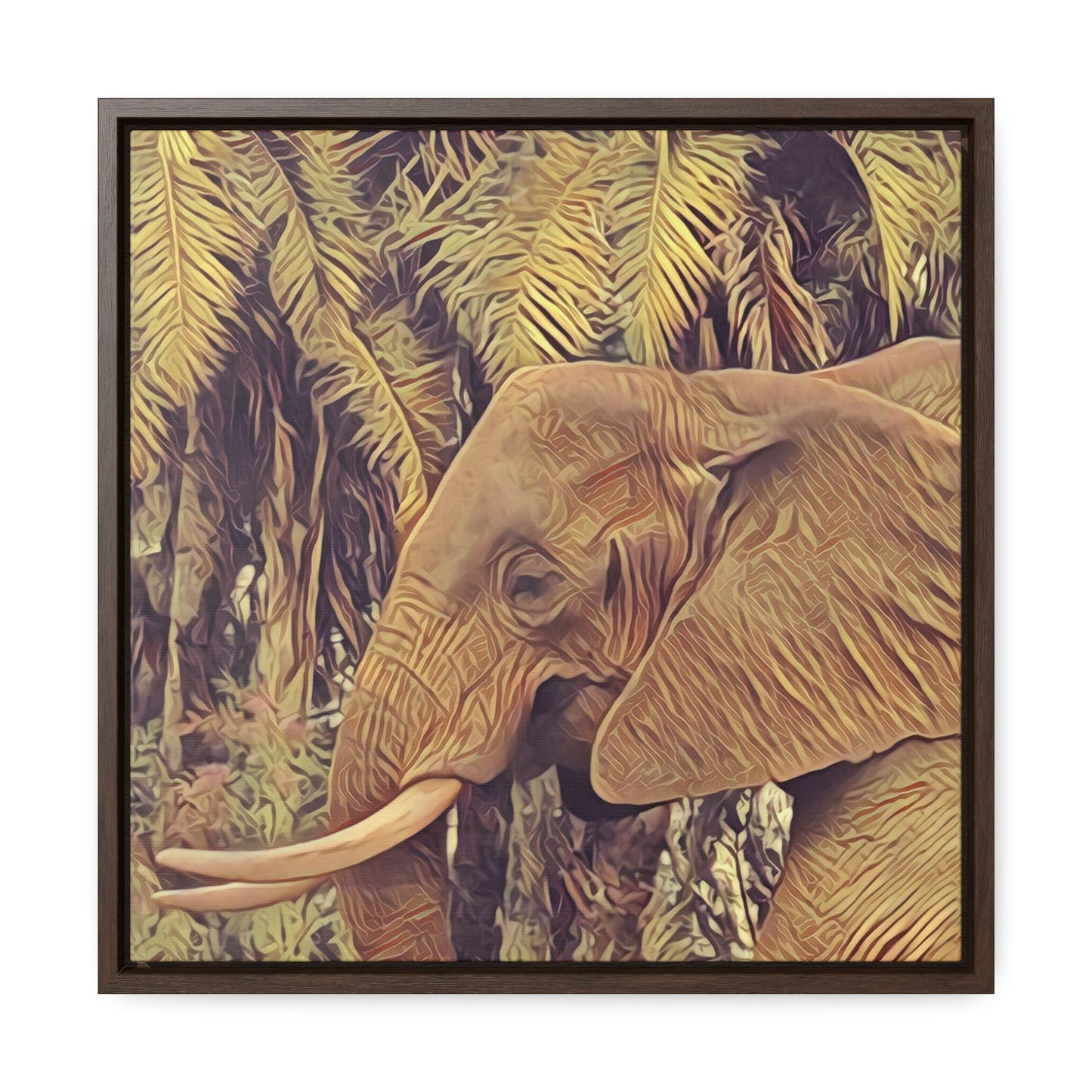 Proud Mama Elephant (Square Frame Canvas Wrap)