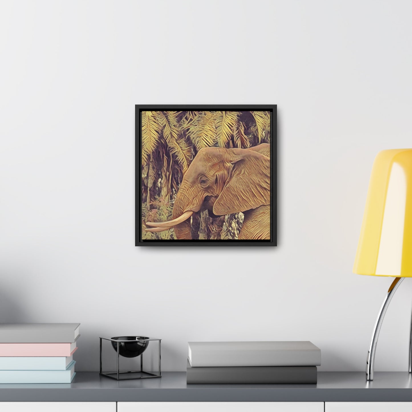 Proud Mama Elephant (Square Frame Canvas Wrap)