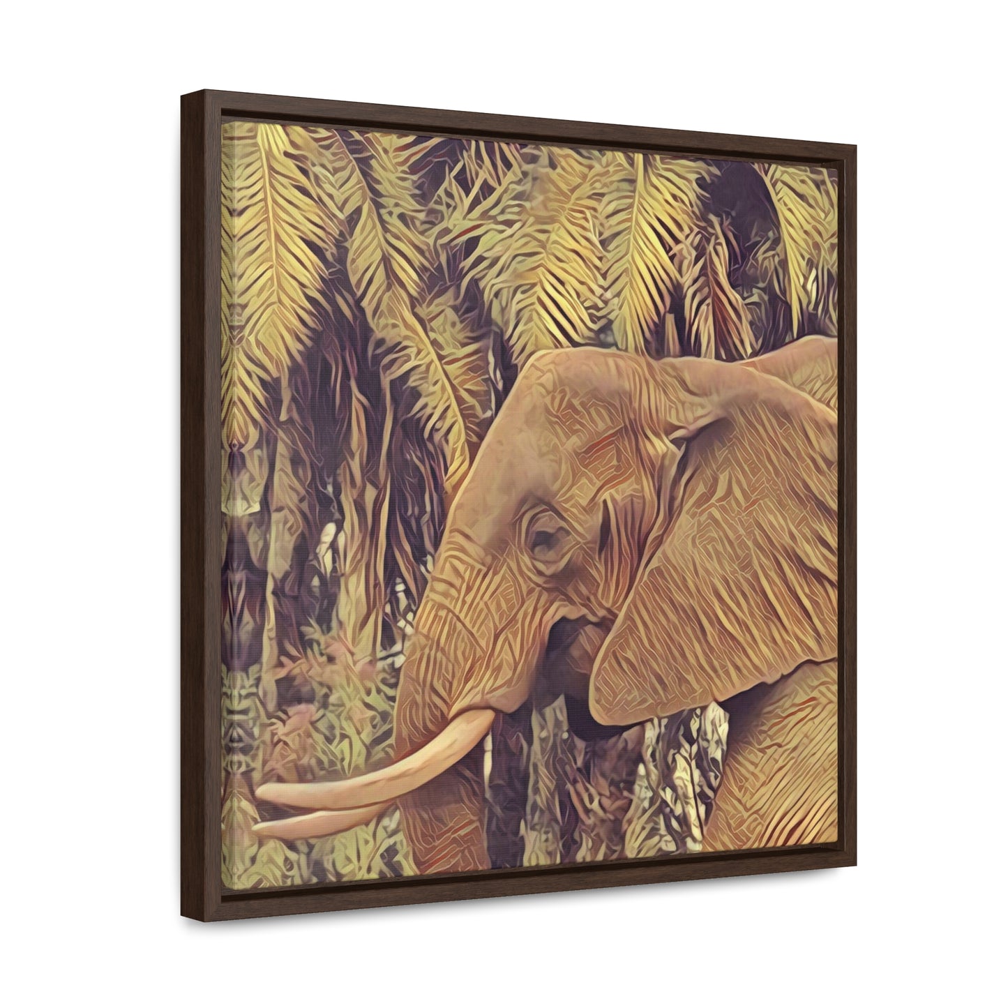 Proud Mama Elephant (Square Frame Canvas Wrap)