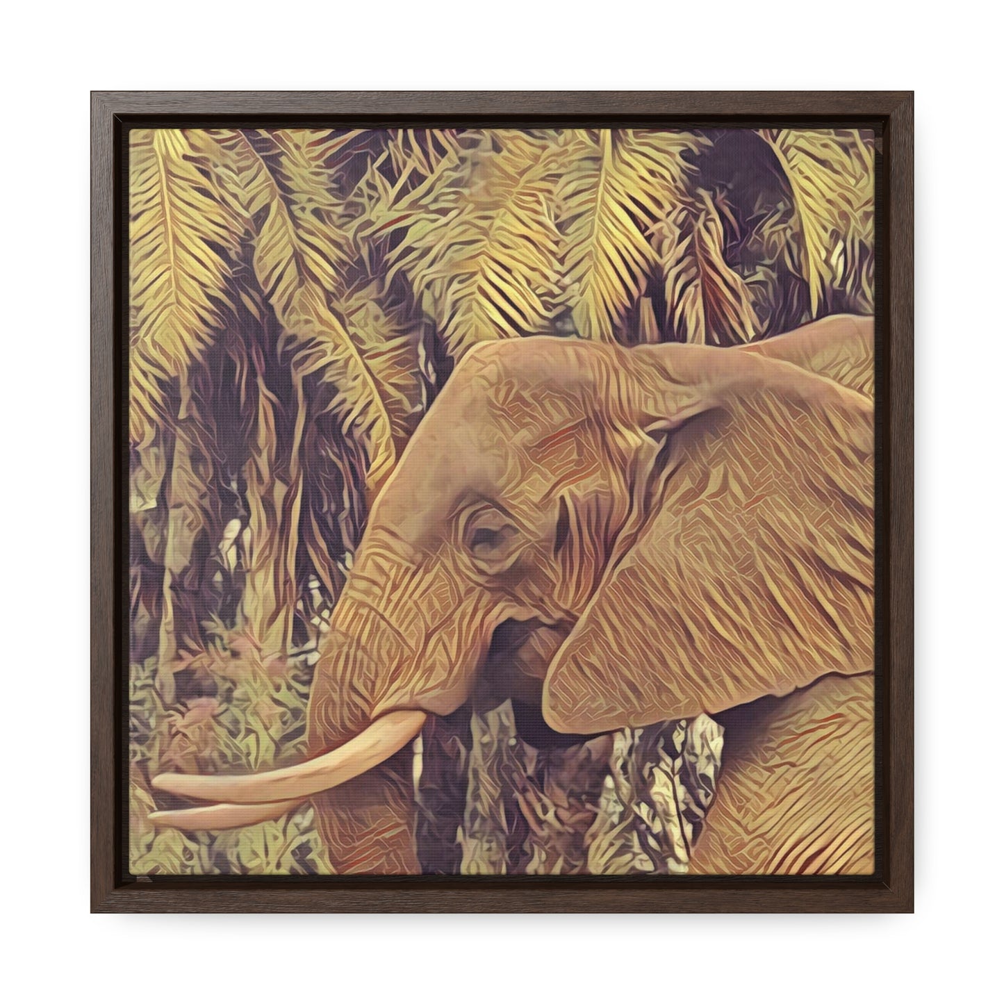 Proud Mama Elephant (Square Frame Canvas Wrap)