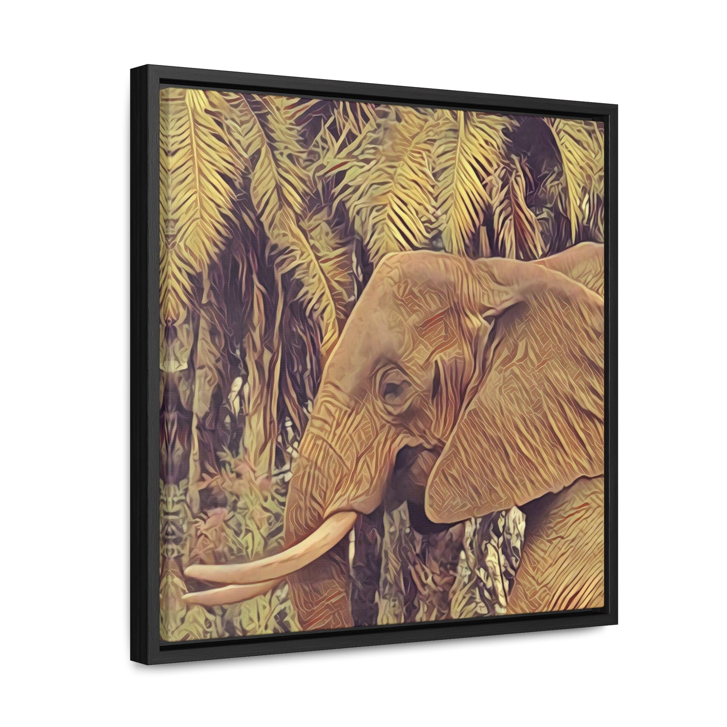 Proud Mama Elephant (Square Frame Canvas Wrap)