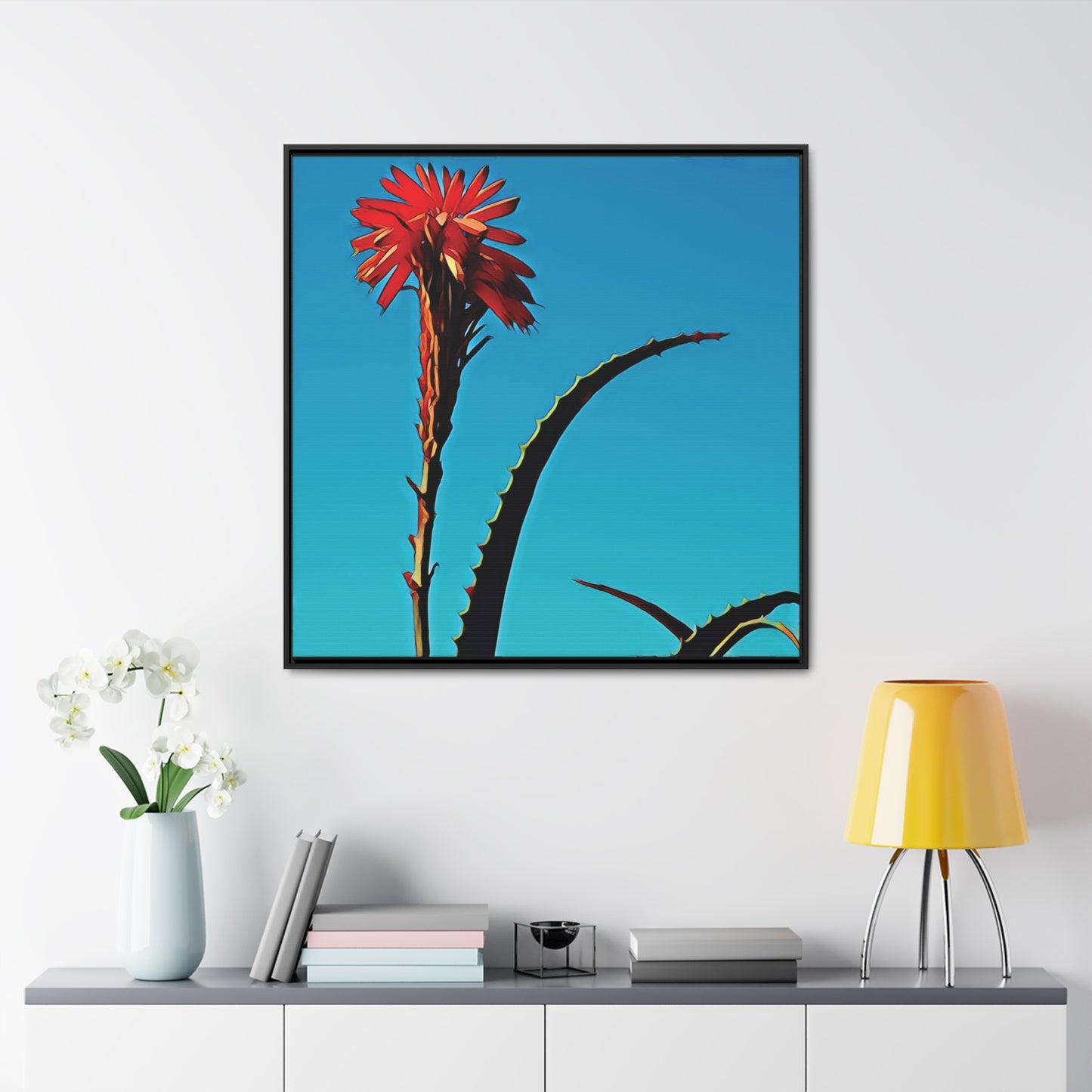 Happy to Be Here (Square Frame Canvas Wrap)