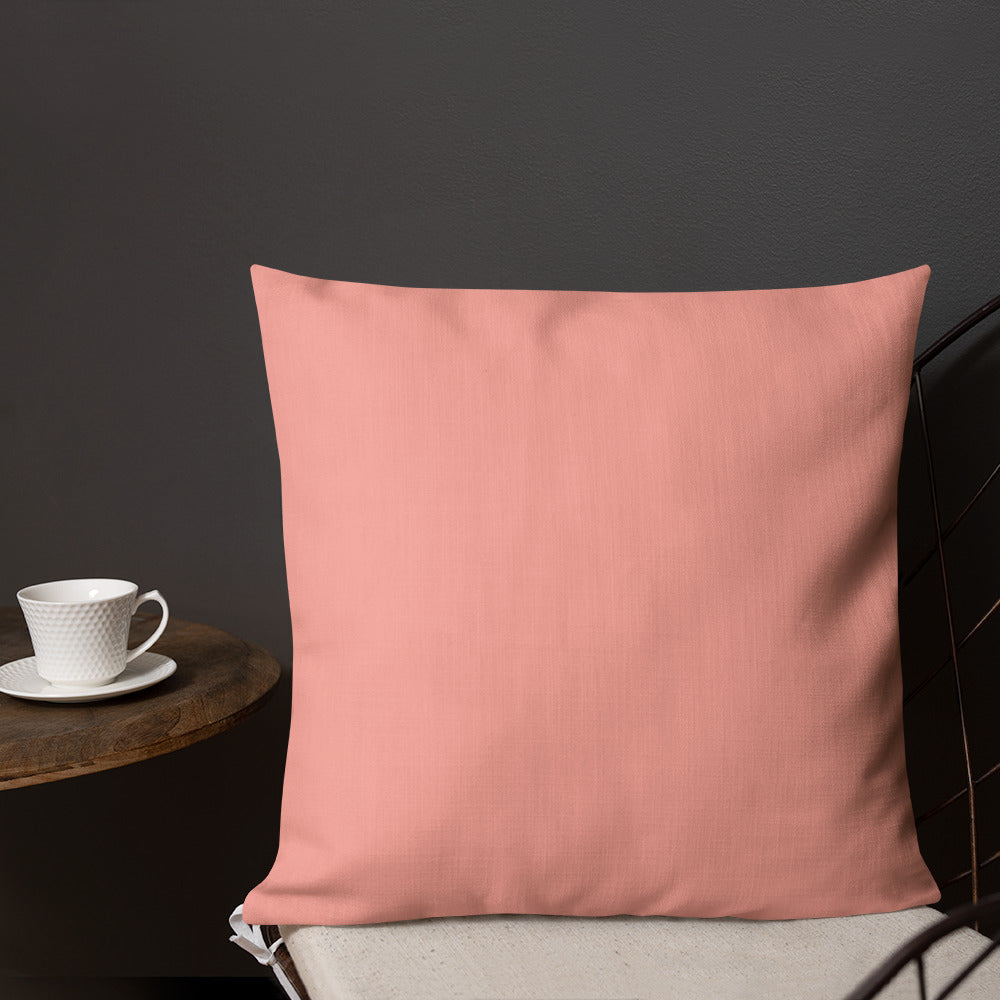 Natural Abstract in Coral - Throw Pillow