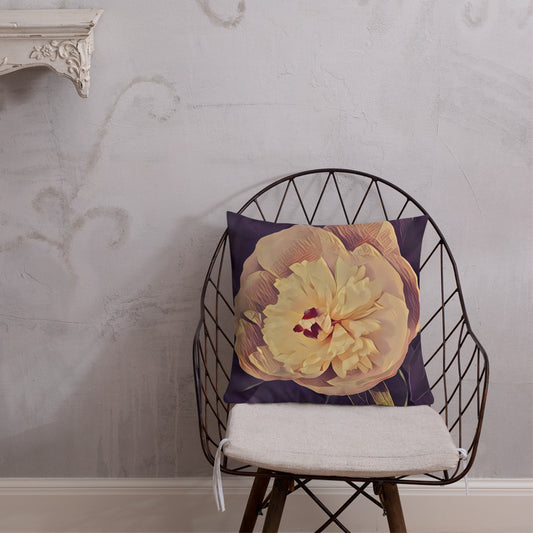 Dramatic Peony Premium Pillow