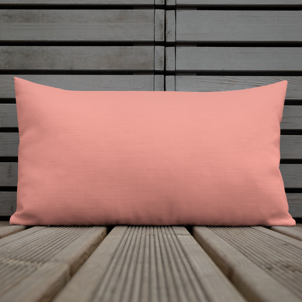 Natural Abstract in Coral - Throw Pillow