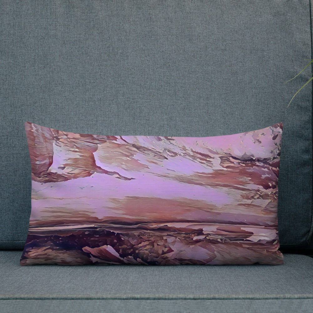 Natural Abstract in Lilac - Throw Pillow